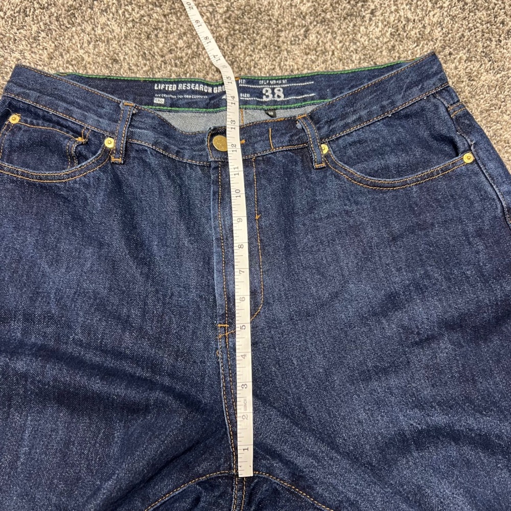 LRG Lifted Research Group Jeans Mens 38 Raw Indigo Denim Baggy Y2K Skater - Picture 5 of 10